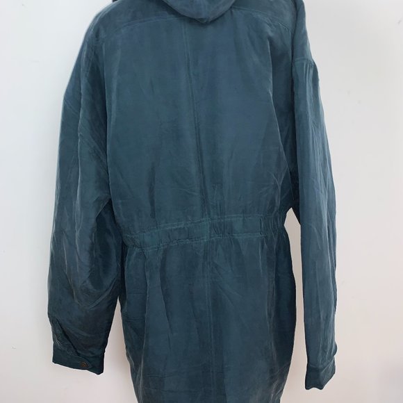 Woman Mark Alexander 100% Silk Coat Size XL - Picture 3 of 7